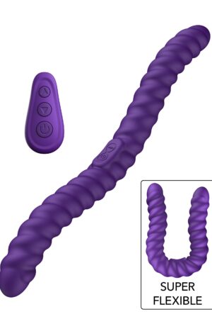 Vibratore flessibile a doppia faccia viola
