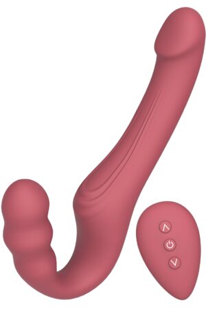 Vibratore senza spalline con cinturino, rosa