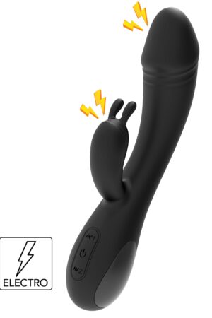 Vibratore a coniglio E-Stim nero