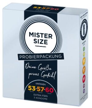 Mister Size - Omaggio Preservativi Taglia 53-57-60 - 3 Pezzi
