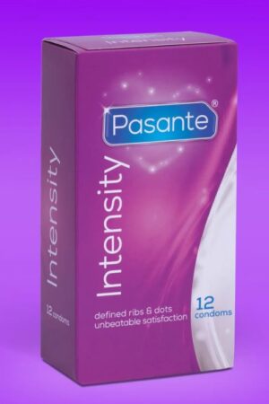 Pasante - Preservativi Ribs & Dots Intensity - Scatola da 12 Pezzi