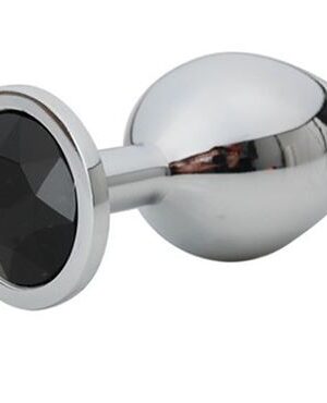 Fantasy Toys - Plug in Metallo con Gioiello Nero - S