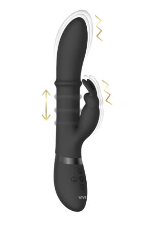 Halo - Vibratore Ring Rabbit - Nero
