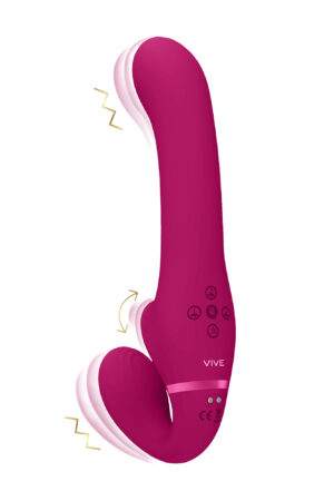 Ai - Strapless Strapless Strapon con doppia vibrazione ad onde d'aria