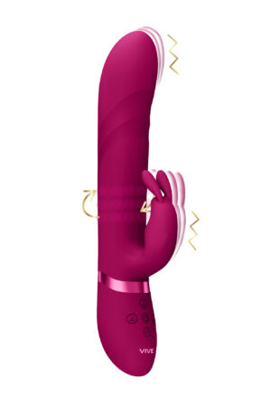 Nari - Perline vibranti e rotanti, Coniglietto per la stimolazione del punto G - Rosa