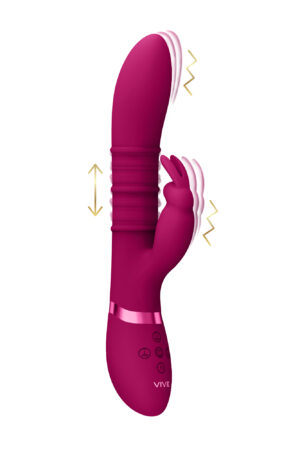 Sora - Anelli stimolanti Up Down, vibratore a forma di coniglio per il punto G - Rosa