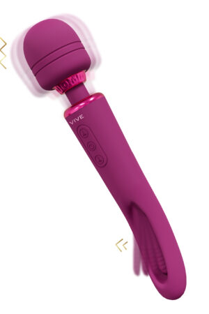 Kiku - Vibratore a doppia estremità con innovativo stimolatore vibrante del punto G - Rosa
