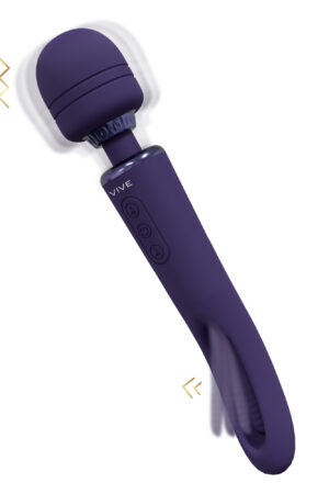 Kiku - Vibratore a doppia estremità con innovativo stimolatore a vibrazione del punto G - Viola