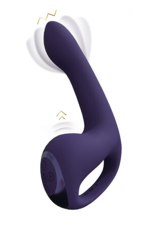 Riko - Battipenna a triplo motore con stimolatore a onde pulsate avanzato per il movimento delle dita - Viola