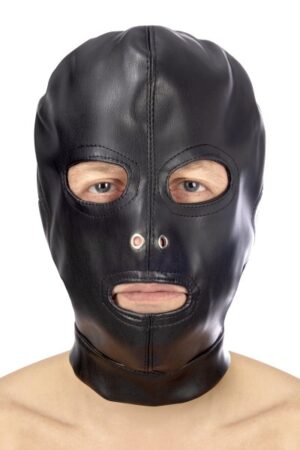 Fetish Tentation - Maschera con Apertura per Occhi e Bocca - Nero