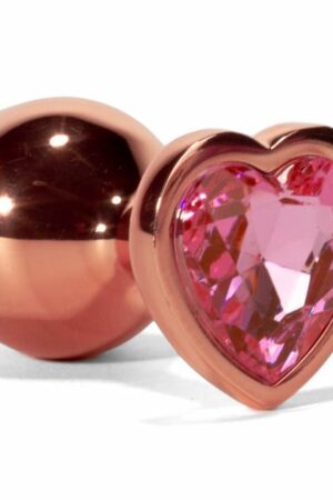 Plug anale in metallo X-MEN Secret Shine con cuore in oro rosa L