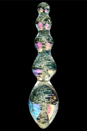Dildo in vetro Twilight Gleam fosforescente - Sfere stuzzicanti