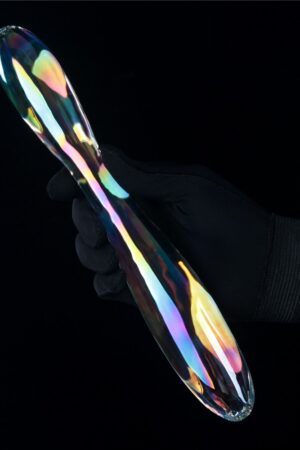 Dildo in vetro Twilight Gleam - Doppia delizia