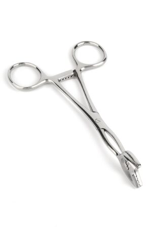 Pinza a cubo a forma di V argento