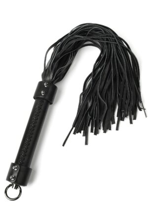 Frusta in vera pelle 55 cm nera