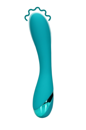 Vibratore per il punto G in silicone liscio - Blu petrolio