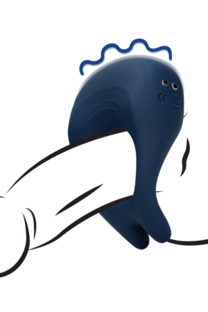 Anello vibrante appuntito per pene - Blu baltico