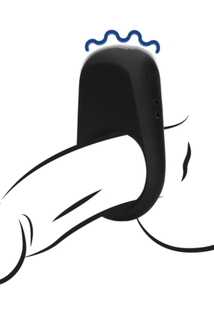 Anello vibrante per pene - Nero liquirizia