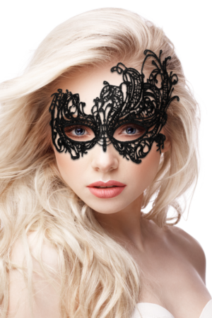 Maschera di pizzo nero reale