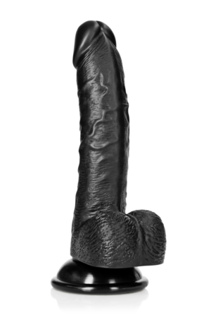 Dildo realistico curvo con testicoli e ventosa - 7 / 18 cm
