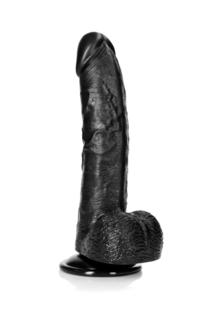 Dildo realistico curvo con testicoli e ventosa - 8 pollici / 20,5 cm