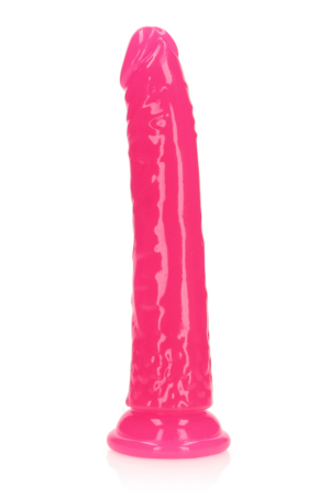 Dildo sottile e realistico con ventosa - Si illumina al buio - 18 cm