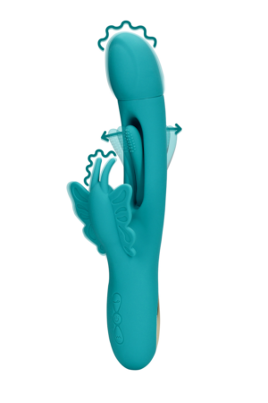 Vibratore a farfalla per la stimolazione del punto G - Blu pavone