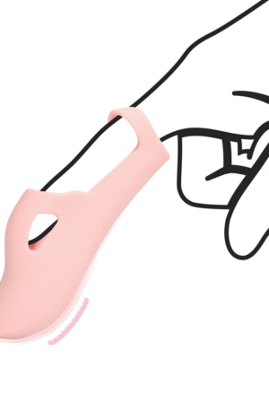 Vibratore da dito in silicone - Tocco di rosa