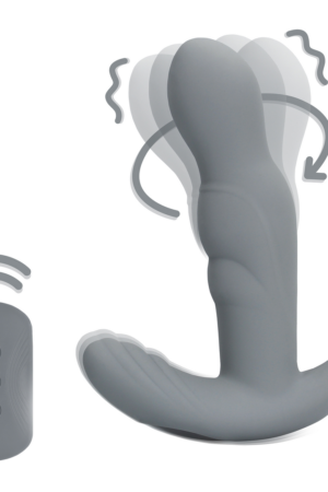 Stimolatore prostatico rotante con telecomando - Grigio Gotham