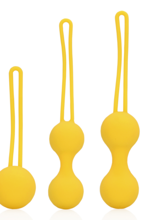 Set di palline per esercizi di Kegel - Giallo limone