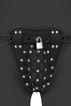 Slip casto in similpelle - Nero