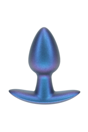 Plug anale in silicone liscio - Piccolo - 2,6 / 6,5 cm - Blu metallizzato