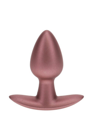 Plug anale in silicone liscio - Piccolo - 2,6 / 6,5 cm - Oro rosa
