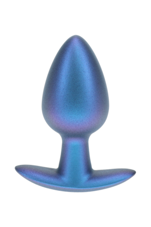 Plug anale in silicone liscio - Medio - 3,1 / 7,9 cm - Blu metallizzato
