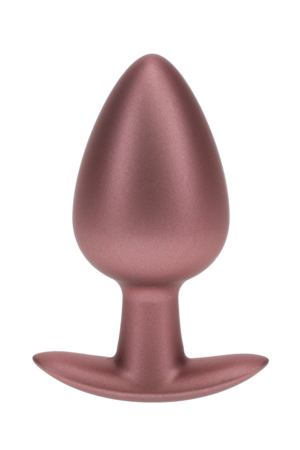 Plug anale in silicone liscio - Grande - 3,5 / 8,9 cm - Oro rosa