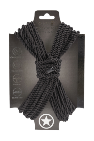 Corda per bondage in poliestere - 10 m - Nera