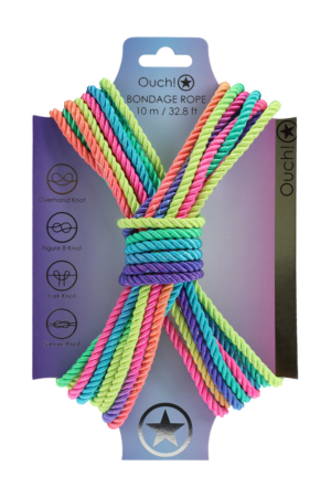 Corda bondage in poliestere - 10 m - Multicolore brillante