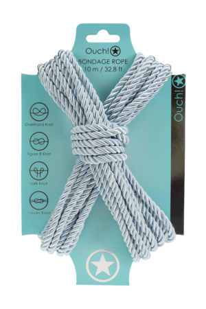 Corda per bondage in poliestere - 10 m - Blu polvere