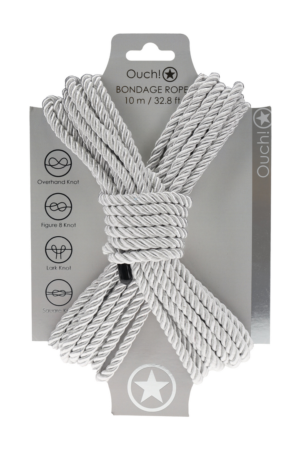 Corda per bondage in poliestere - 10 m - Argento