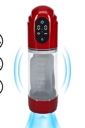 TechnoThrust - Pompa per masturbazione automatica impermeabile - Rosso metallizzato