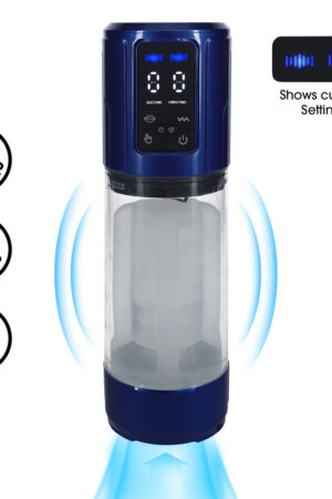 UltraLift - Pompa per masturbazione automatica impermeabile - Blu metallizzato