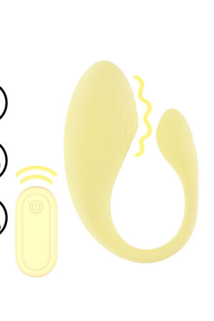 Vibratore per la stimolazione del punto G con telecomando - Giallo