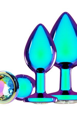Collezione Venezia - Set di plug anali in metallo - Iridescente