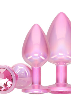 Collezione Paris - Set di plug anali in metallo - Rosa