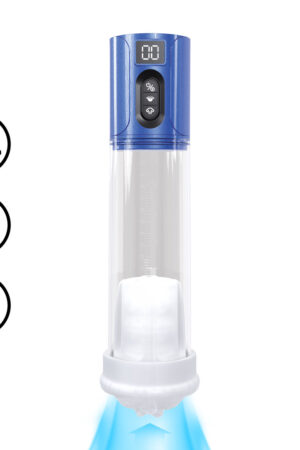 MaxLift - Pompa masturbatore a ventosa con 6 funzioni - Blu metallizzato