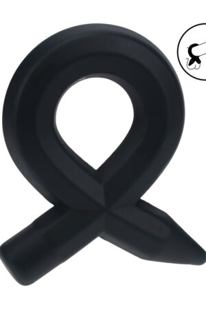Anello per pene in silicone liquido a forma di matita - Nero