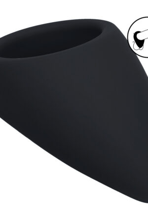 Anello per pene in silicone a forma di goccia - Nero