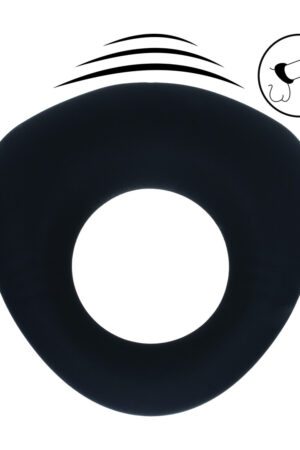 Anello vibrante per pene in silicone liquido sigillato - Nero