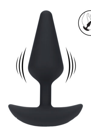Plug anale vibrante classico in silicone - Taglia M - Nero