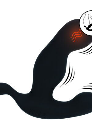Stimolatore prostatico vibrante e riscaldante in silicone - Nero
